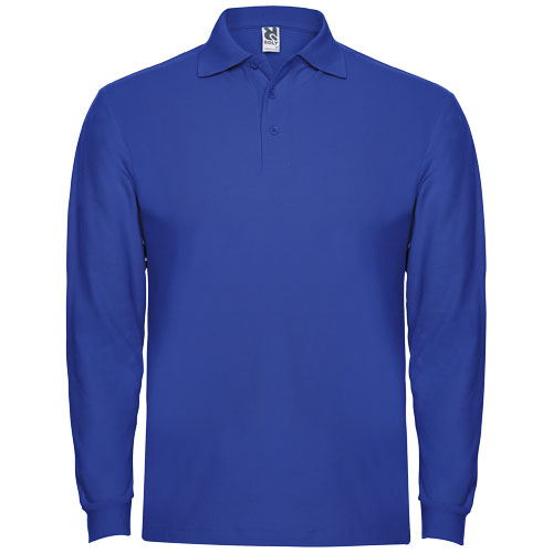 Polo manches longues Homme personnalisé 220gr Estrella ROLY Bleu royal